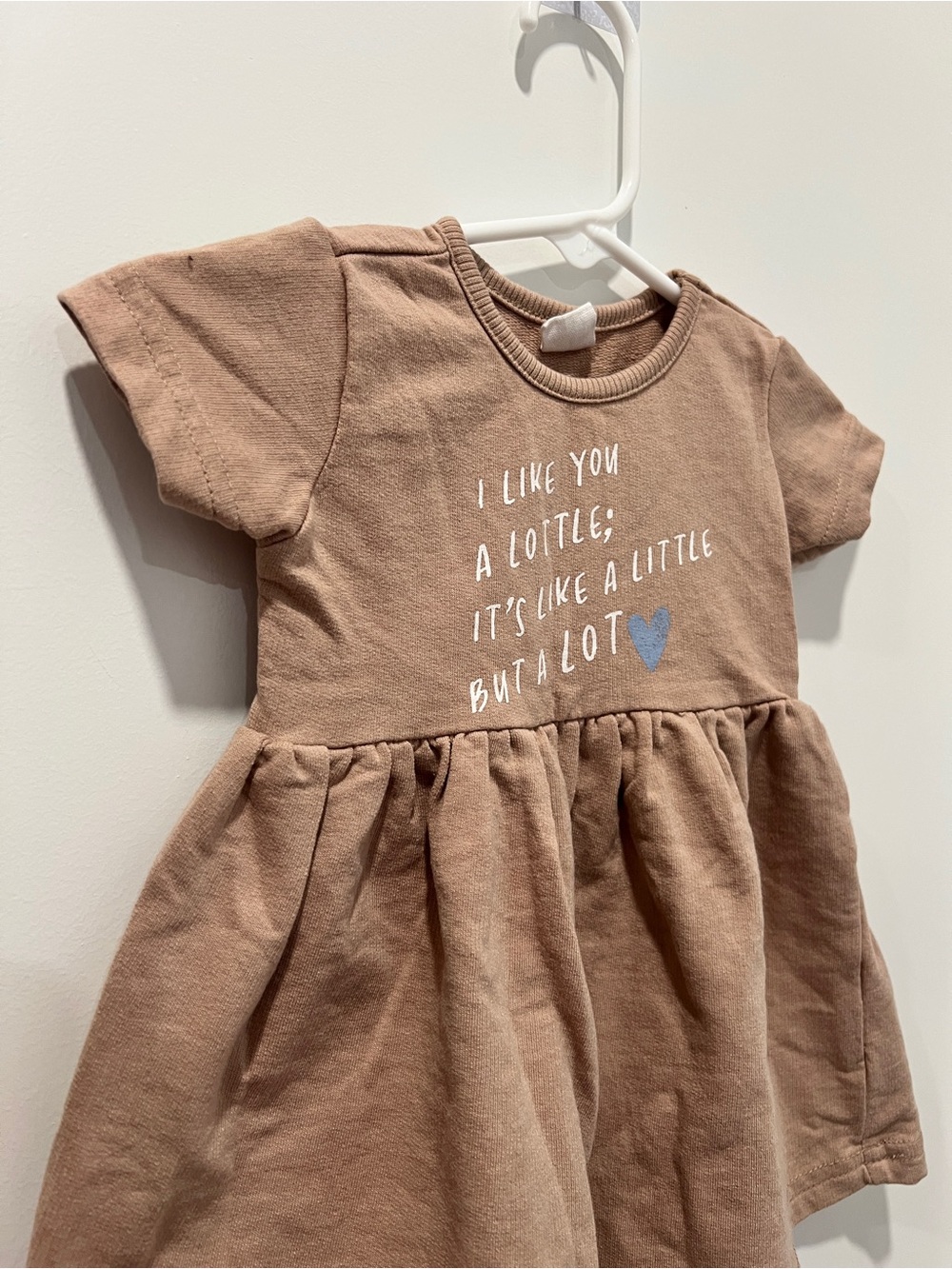 PL Baby Graphic Short Sleeve Dress | 6M | Neutral Brown